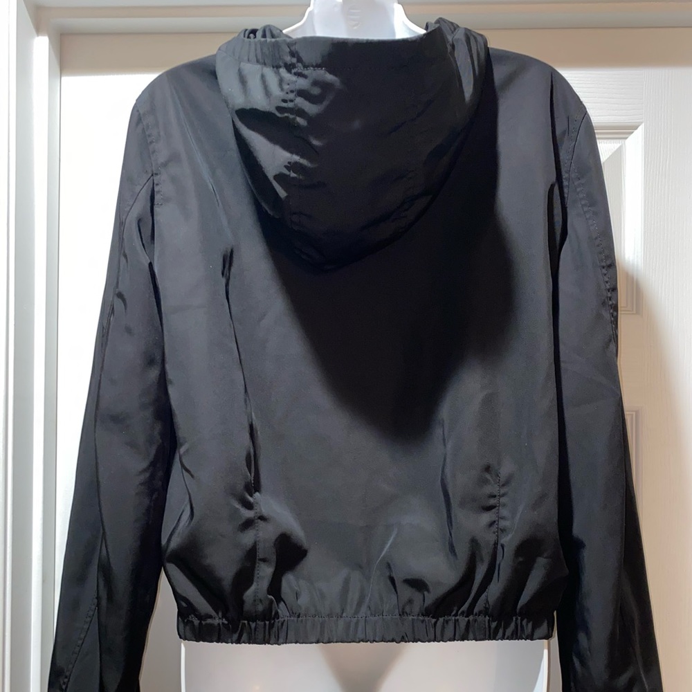 Garage Cropped Black Rain Jacket Sz L - Picture 5 of 7